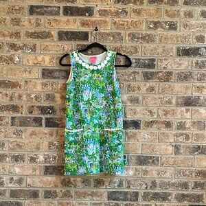 Lilly Pulitzer Green and Blue Floral Kids Dress